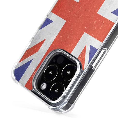 United Kingdom Flag Distressed iPhone 16 Pro MagSafe Case